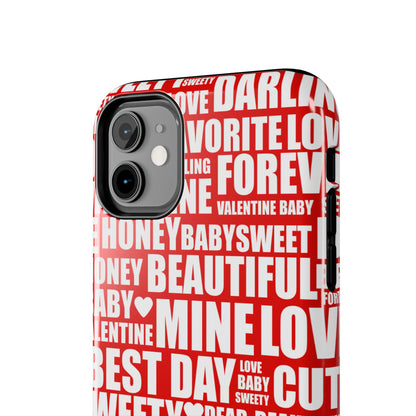 Valentine's Love Typography iPhone Case