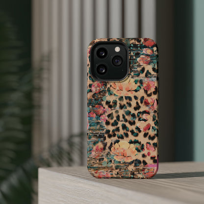 Rustic Floral Leopard - MagSafe iPhone Series Case