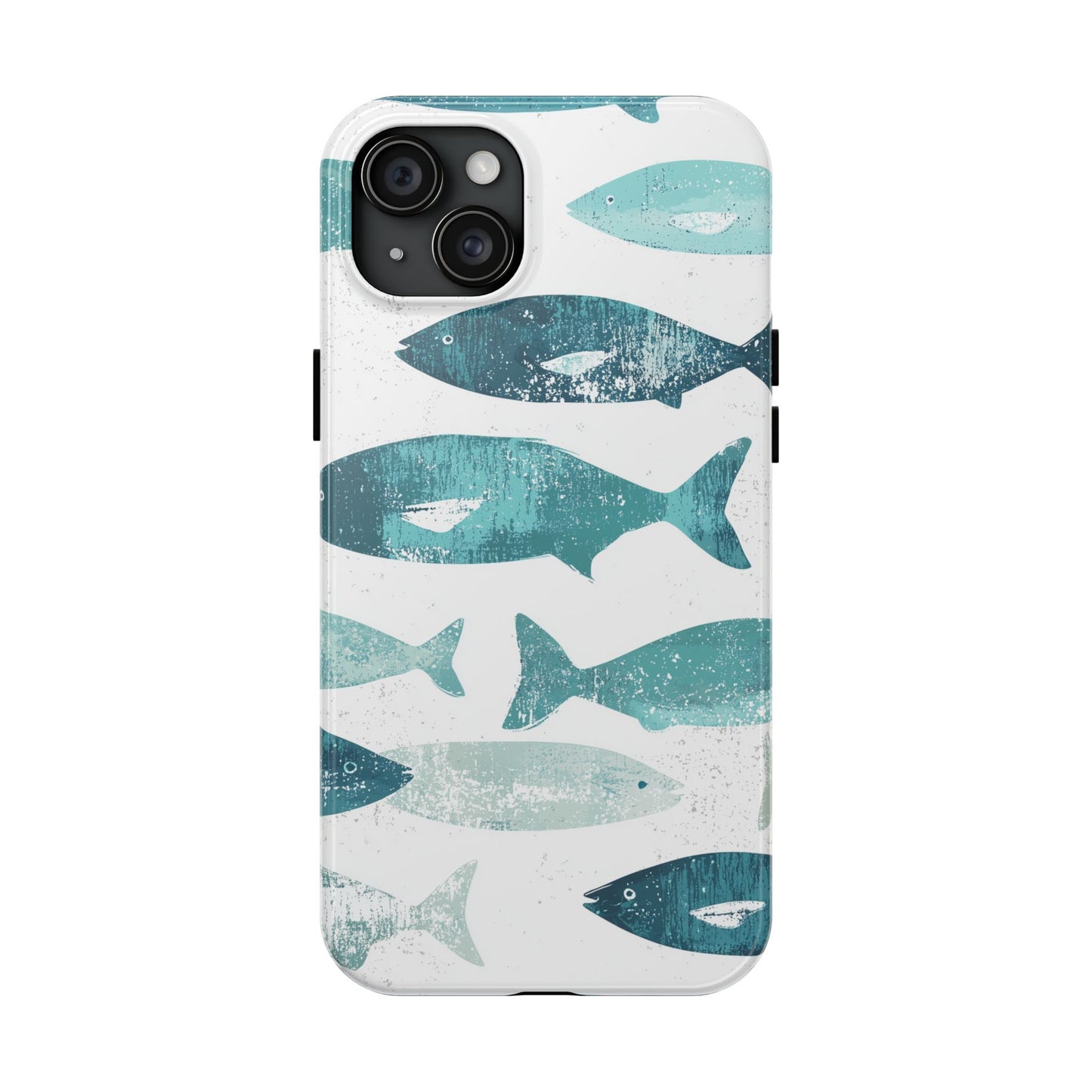 Vintage Blue Fish Print - iPhone Series Case