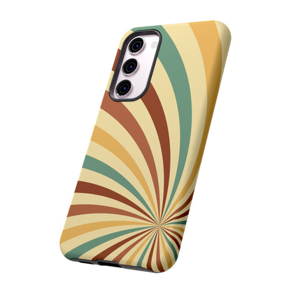 Earthy Retro Swirl Samsung Galaxy Case – Dual-Layer Protection with 70s-Inspired Earth Tones