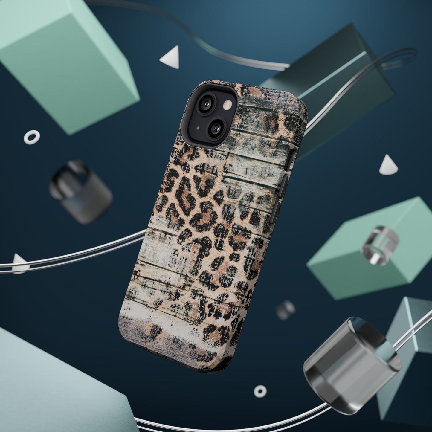 Rustic Leopard Wood Print - MagSafe iPhone Series Case