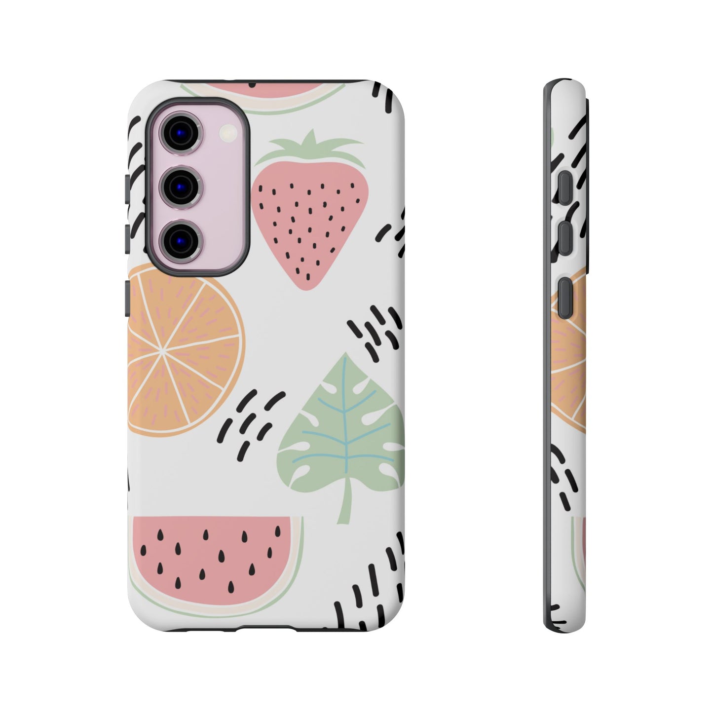 Tropical Fruit Fiesta Tough Samsung Galaxy Case – Fun Watermelon, Pineapple, and Citrus Design - BOGO Cases