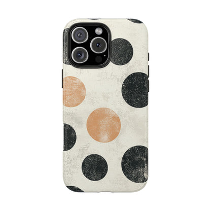 Vintage Polka Dot iPhone Case - Retro Abstract Protective Cover