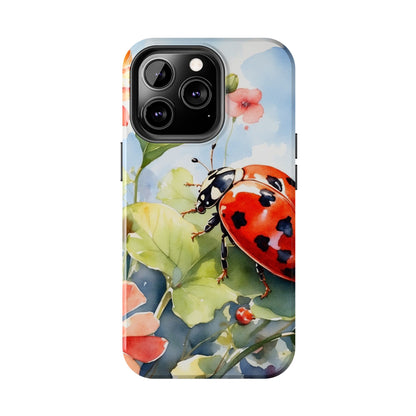 Watercolor Ladybug & Poppy Fields - iPhone Series Case