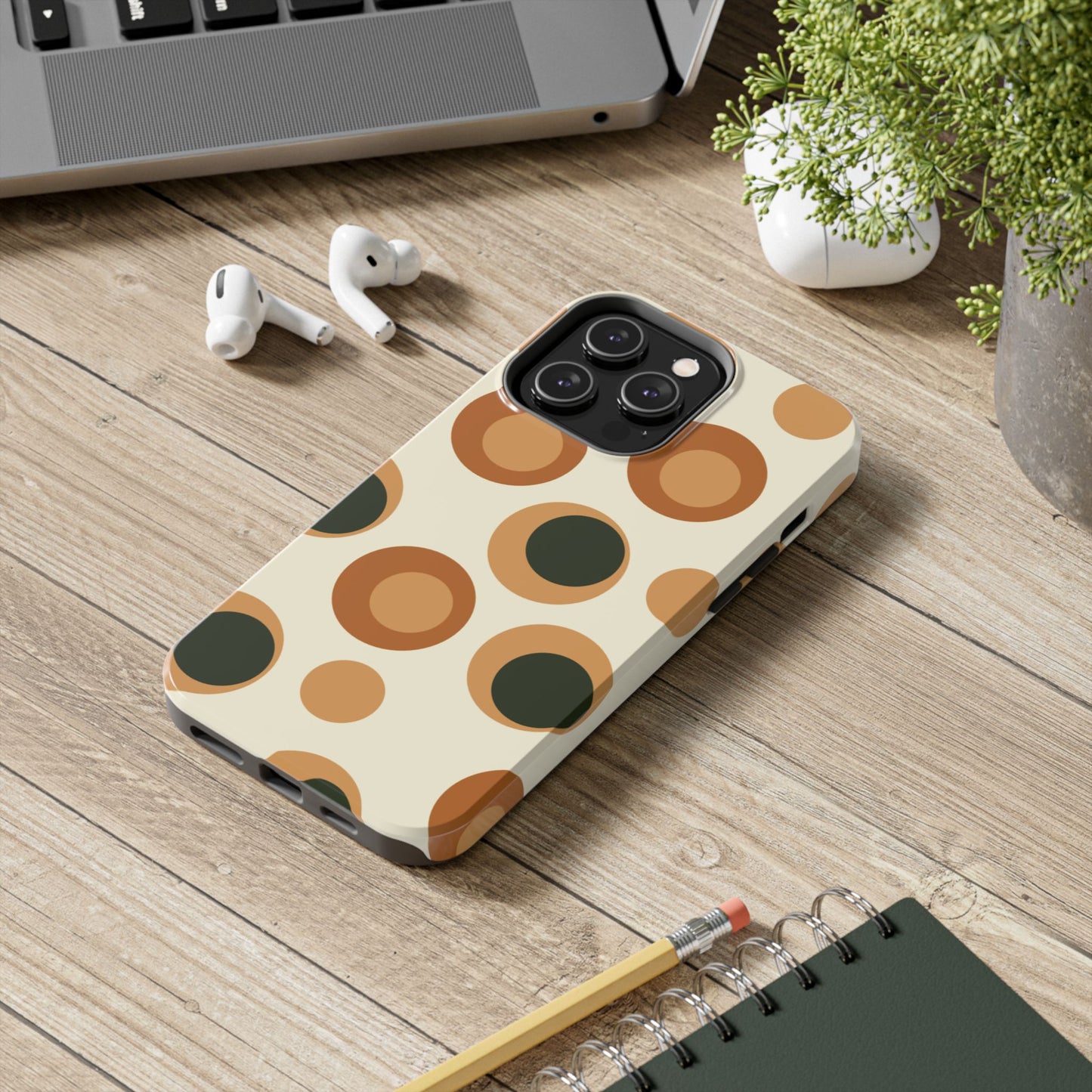 Retro Earthy Circles - iPhone Case