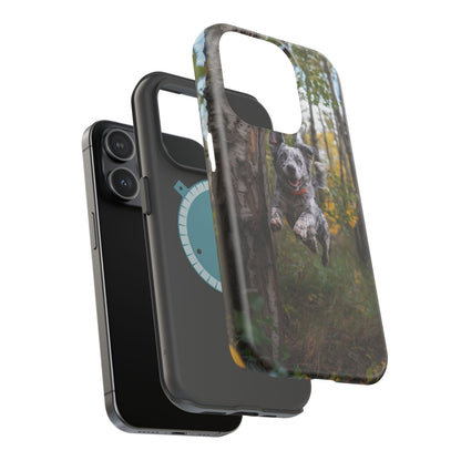 Happy Forest Dog MagSafe iPhone Case – Nature-Inspired Protective Cover