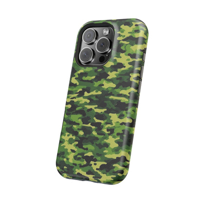 Green Woodland Camouflage – MagSafe iPhone Case, Slim and Shockproof