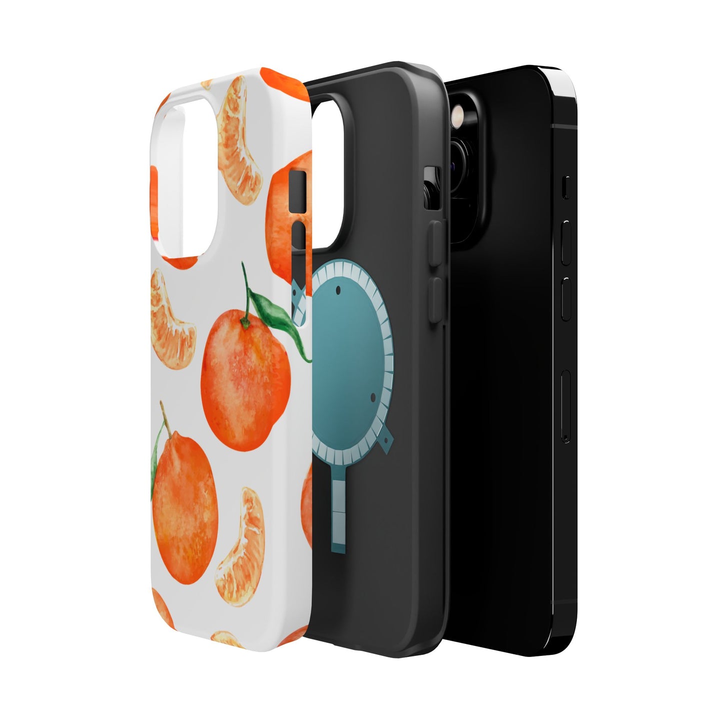 Tangerine Dreams Tough MagSafe iPhone Case – Watercolor Orange Design, Shockproof Dual Protection