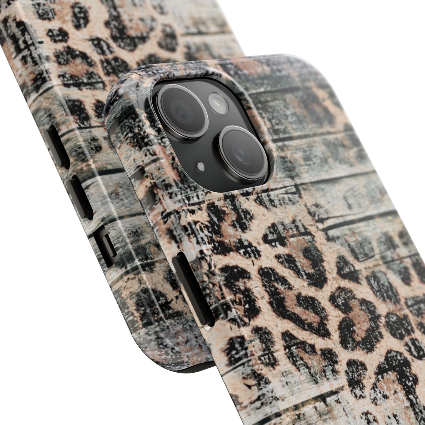 Rustic Leopard Wood Print - iPhone Series Case