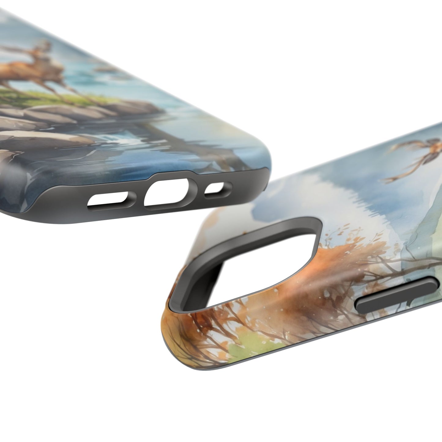 MagSafe-Compatible iPhone Case – Serene Valley Stag