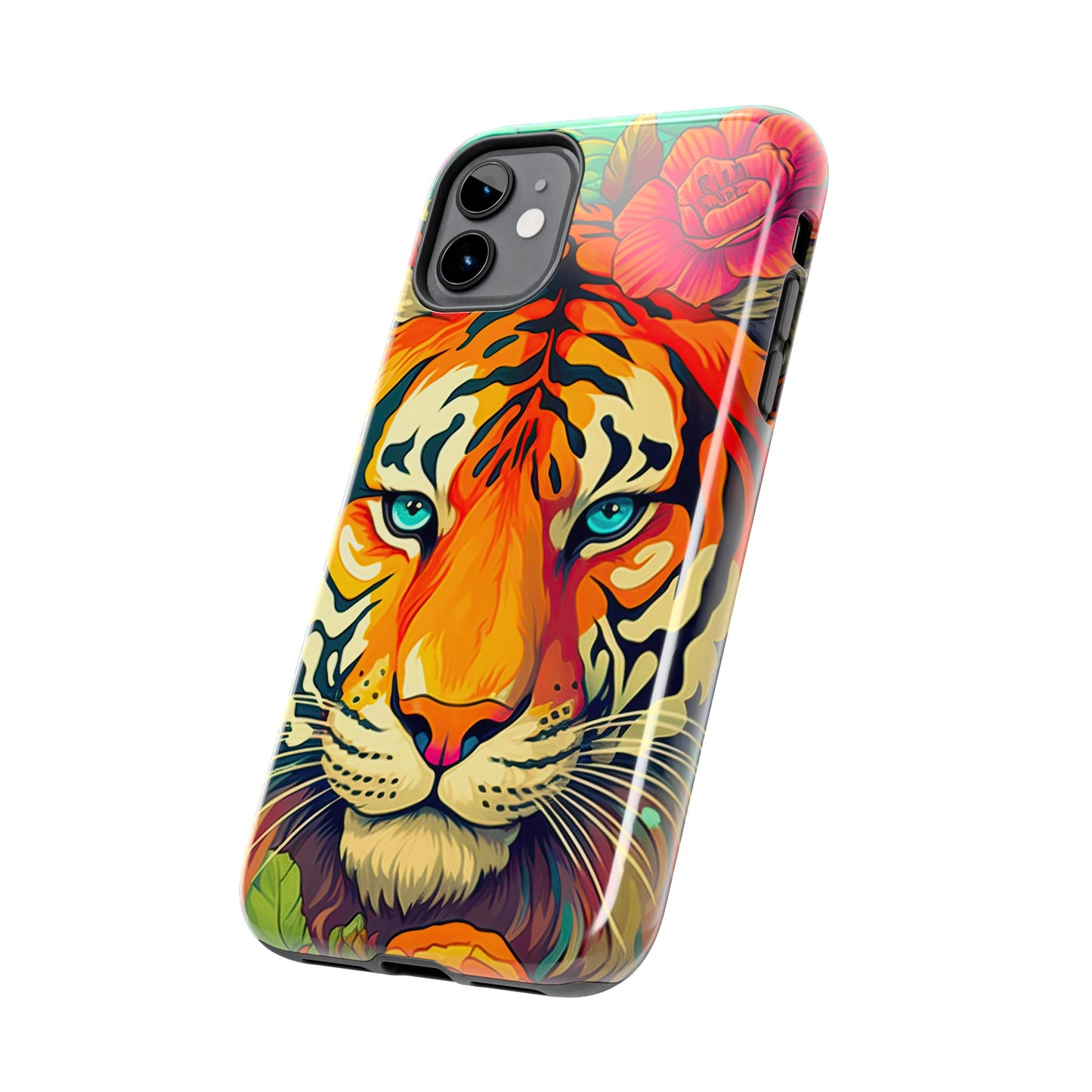 Fierce Rainbow Tiger Art - iPhone Series Case