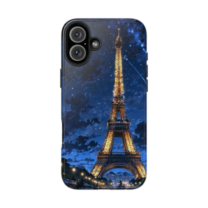 iPhone Case - Eiffel Tower Under Starlit Sky Design