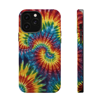 Retro Rainbow Tie-Dye MagSafe Case – Swirl Design