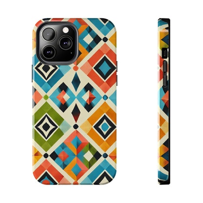 Harlequin Geometric iPhone Case - Vibrant Abstract Protective Cover