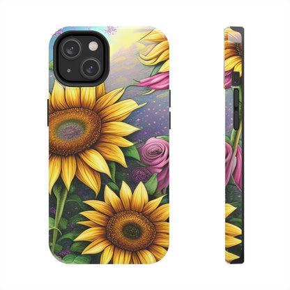 Whimsical Sunflower & Rose Garden - iPhone Series Case