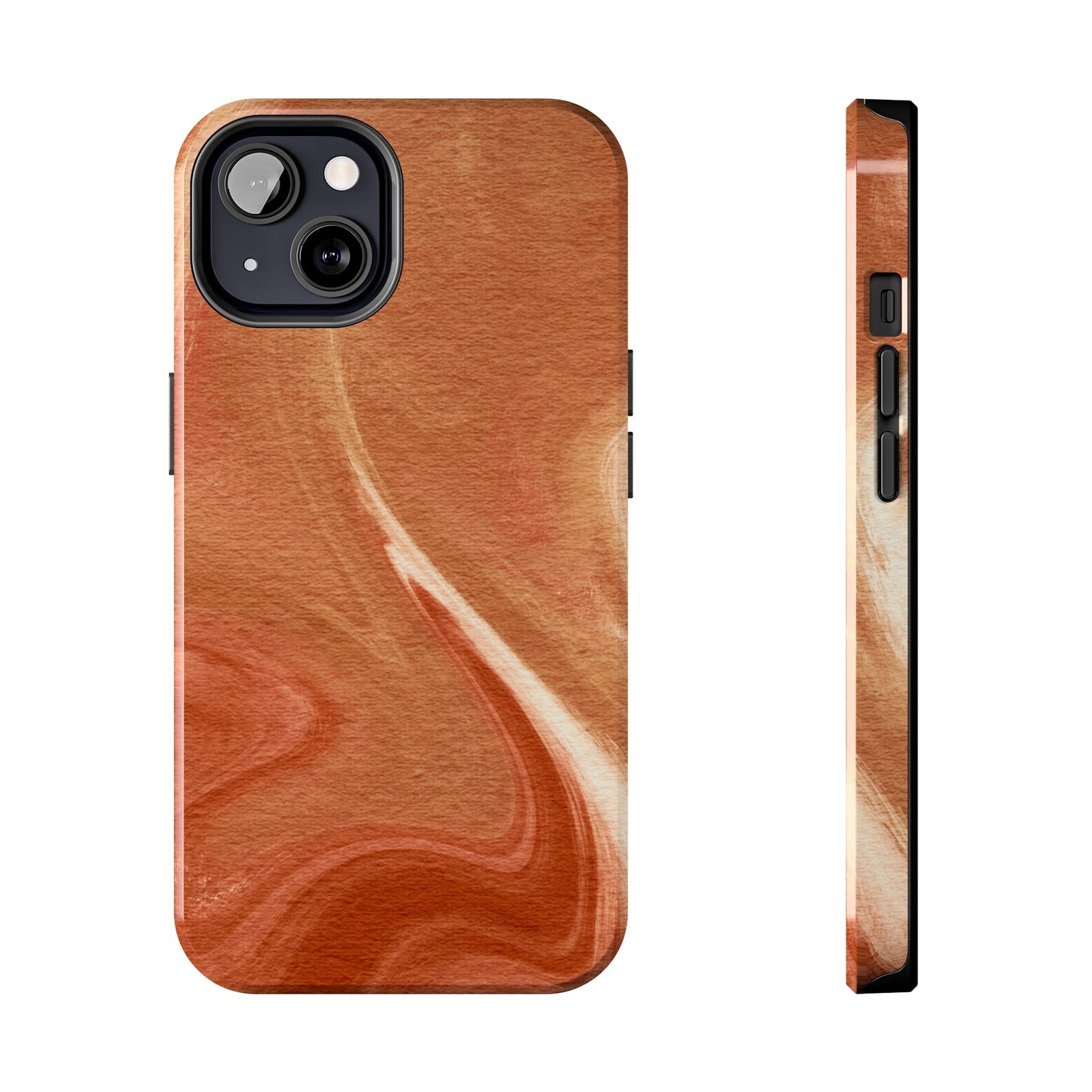 Earthy Terracotta Swirl MagSafe iPhone Case – Elegant Design with Magnetic Precision