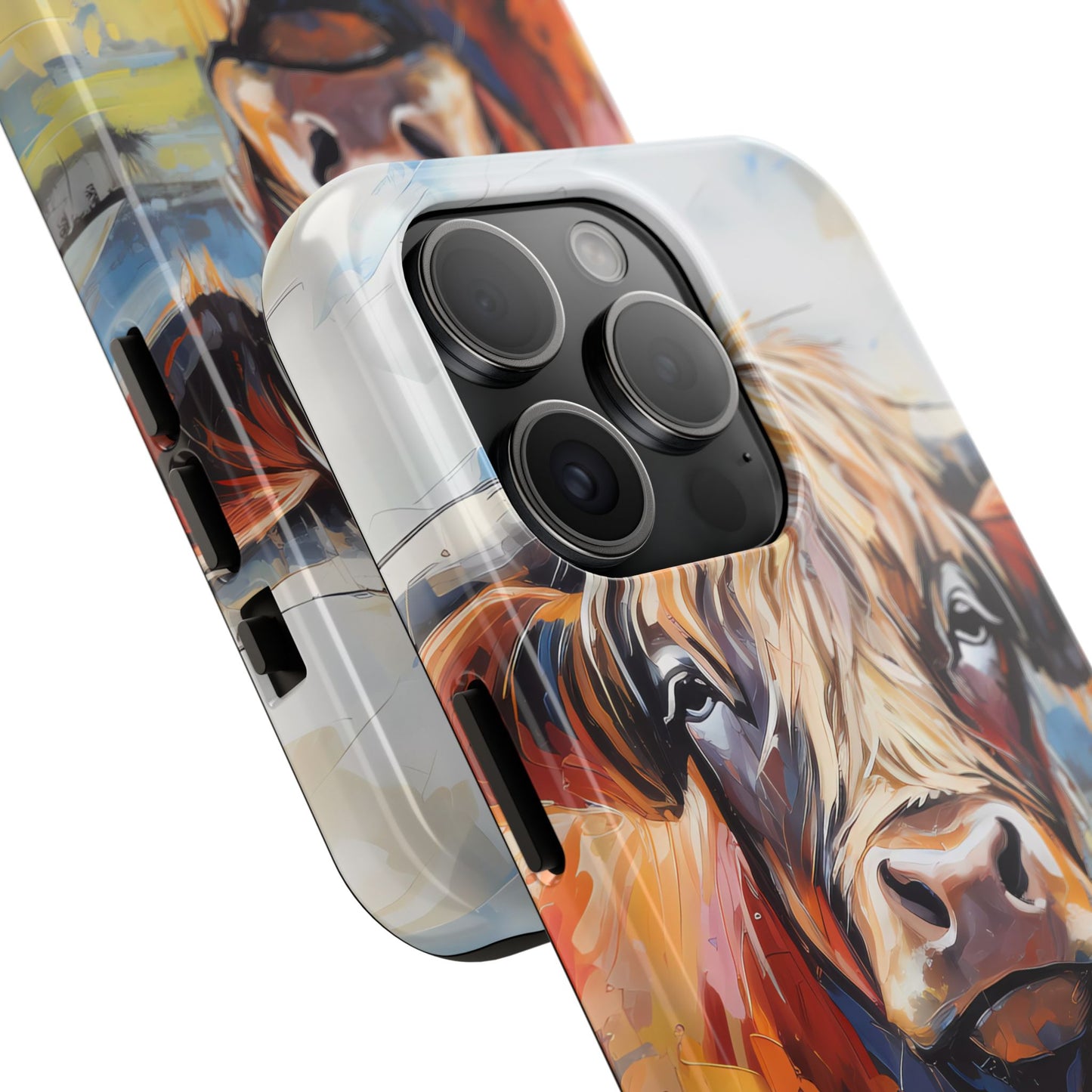 Cute Western Phone Case | Highland Cow | Robust Rocky Mountain-Inspired | Expressionism | Fresco