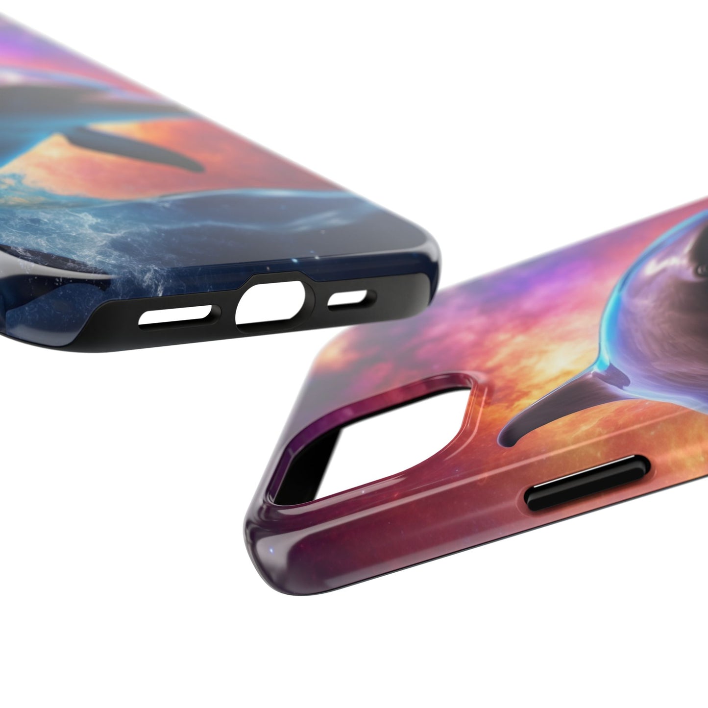 Cosmic Dolphin Galaxy Art - iPhone Case