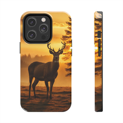 Sunset Majesty: Regal Stag – iPhone Case