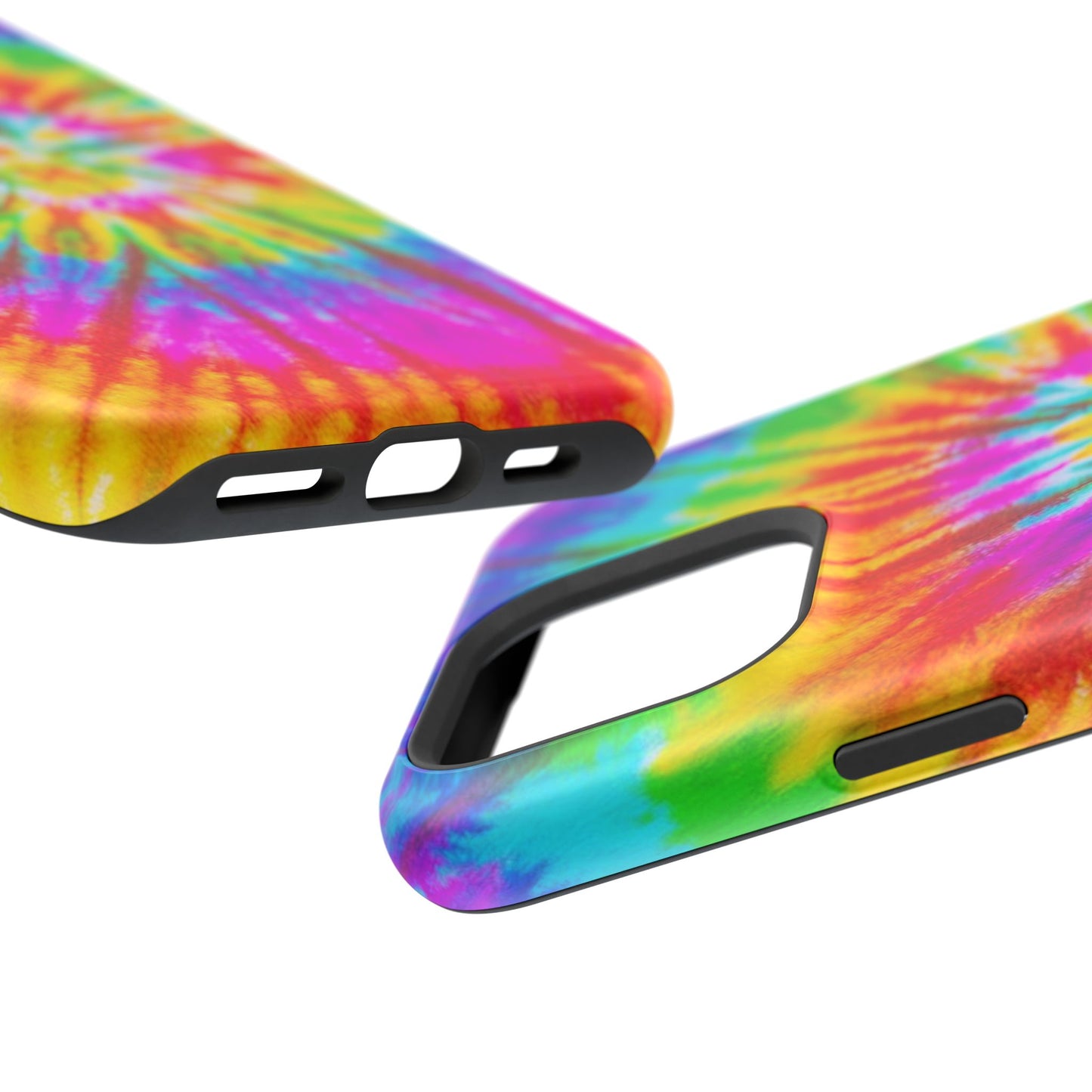 Rainbow Spiral Tie-Dye MagSafe Case – Vibrant Colors & Functionality