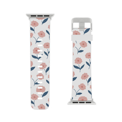 Playful Pink Floral Apple Watch Band