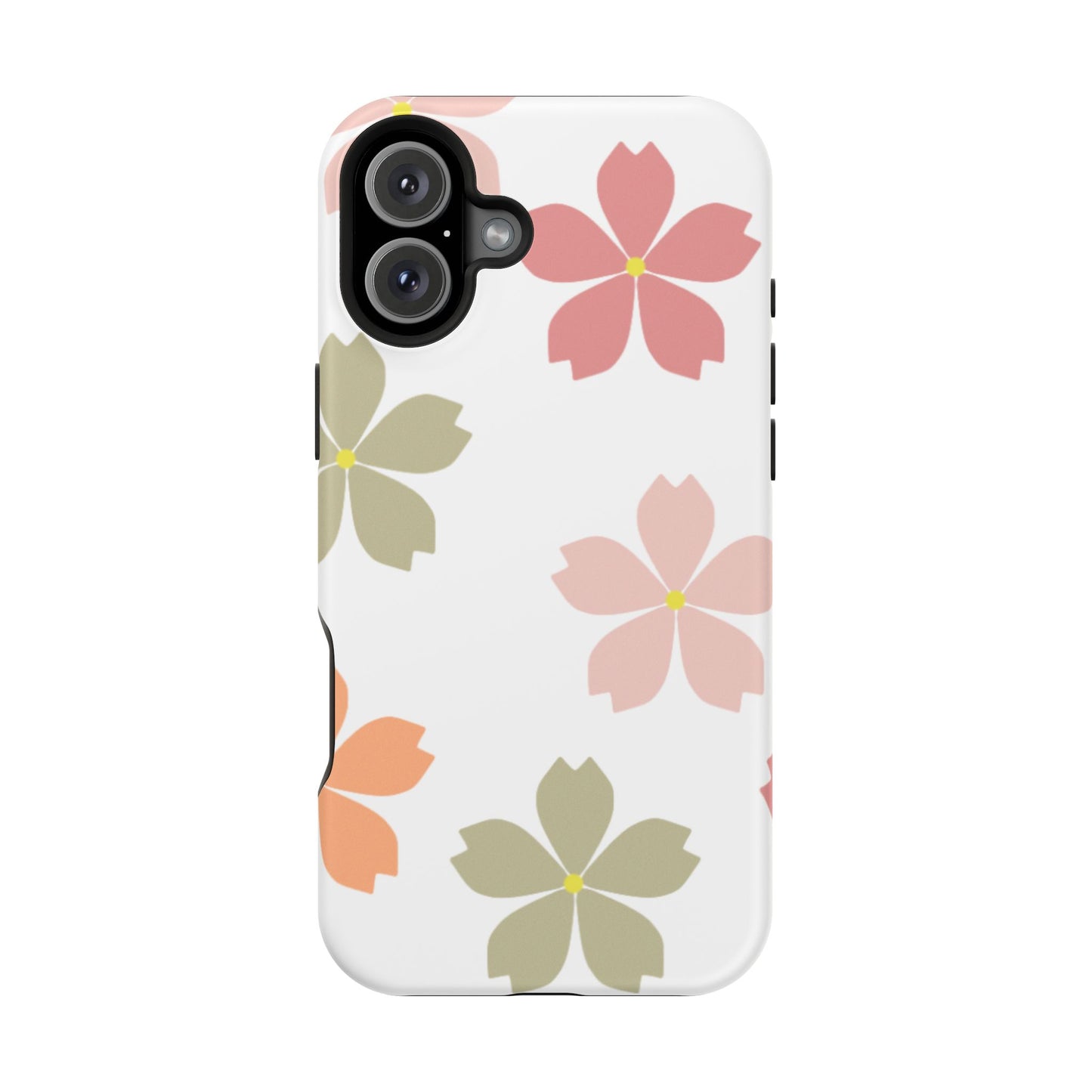 Pastel Sakura Blossom Tough MagSafe iPhone Case – Durable Design with Soft Matte Finish