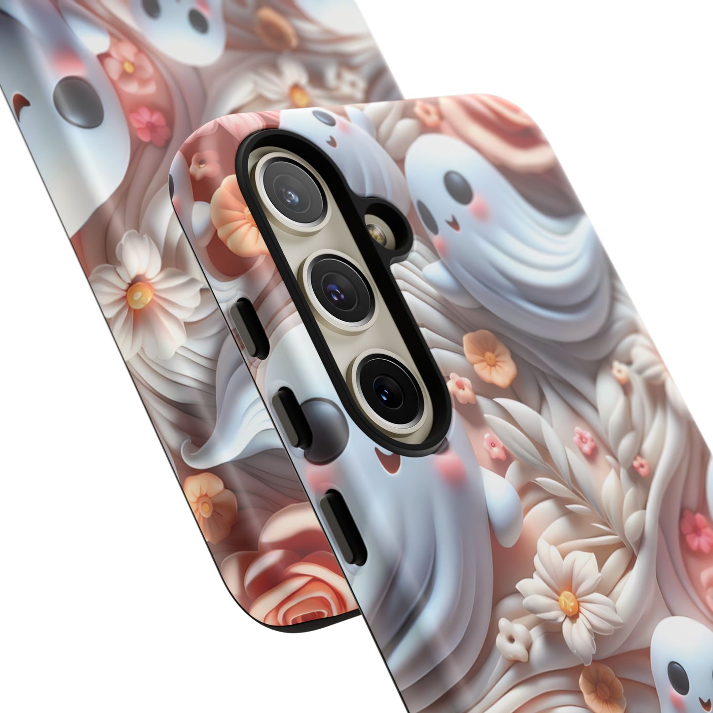 Clay Ghosts Phone Case - Whimsical Floral Protection