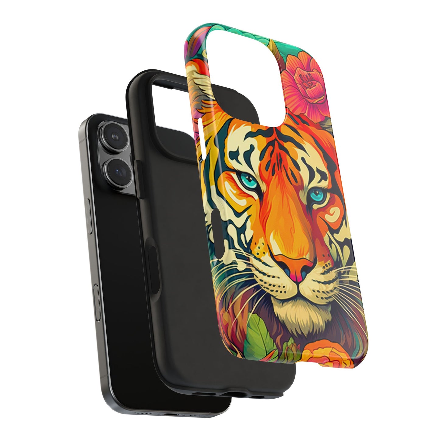 Fierce Rainbow Tiger Art - iPhone Series Case