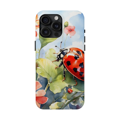 Watercolor Ladybug & Poppy Fields - iPhone Series Case