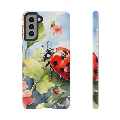 Watercolor Ladybug & Poppy Fields - Samsung Galaxy Case