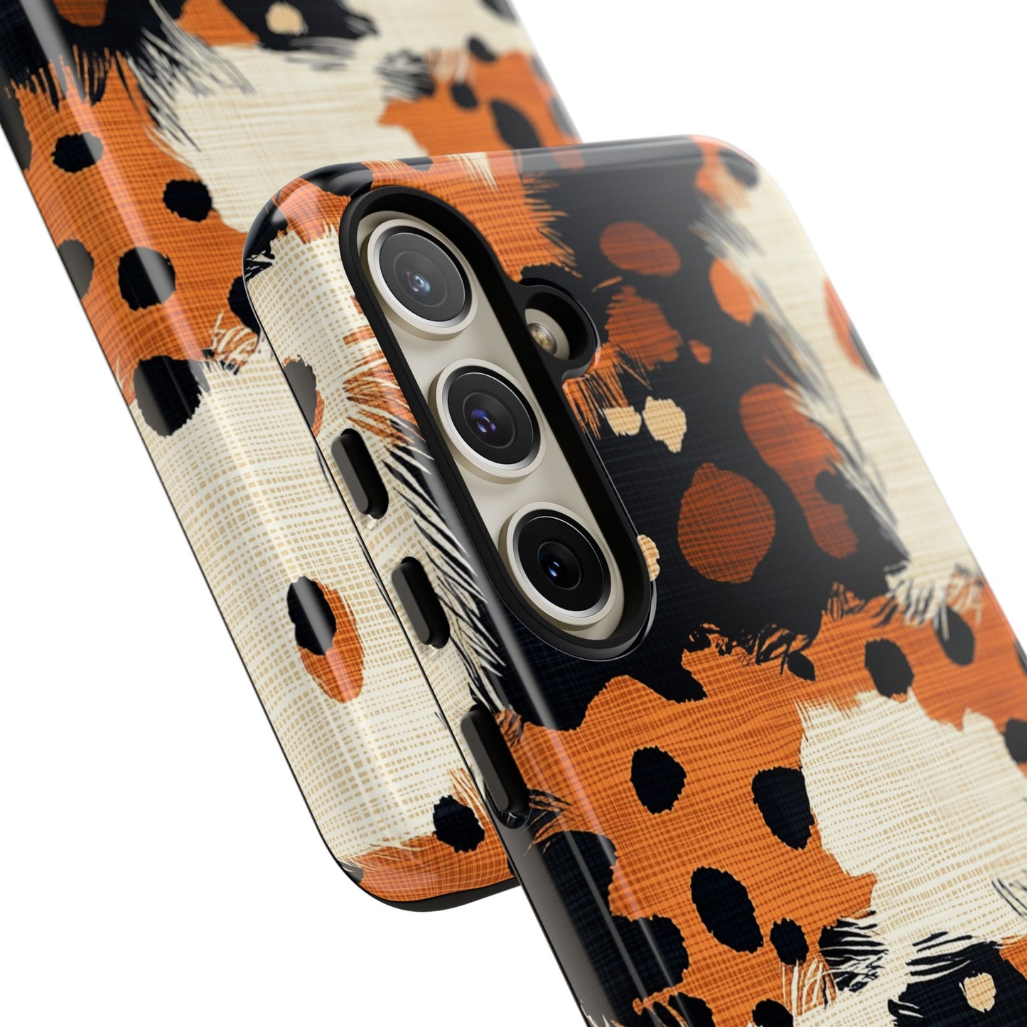 Cheetah Plaid Samsung Case – Brown & Black Pattern