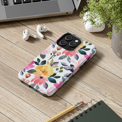 Blossoming Beauty – iPhone Series Case with Vibrant Watercolor Flowers