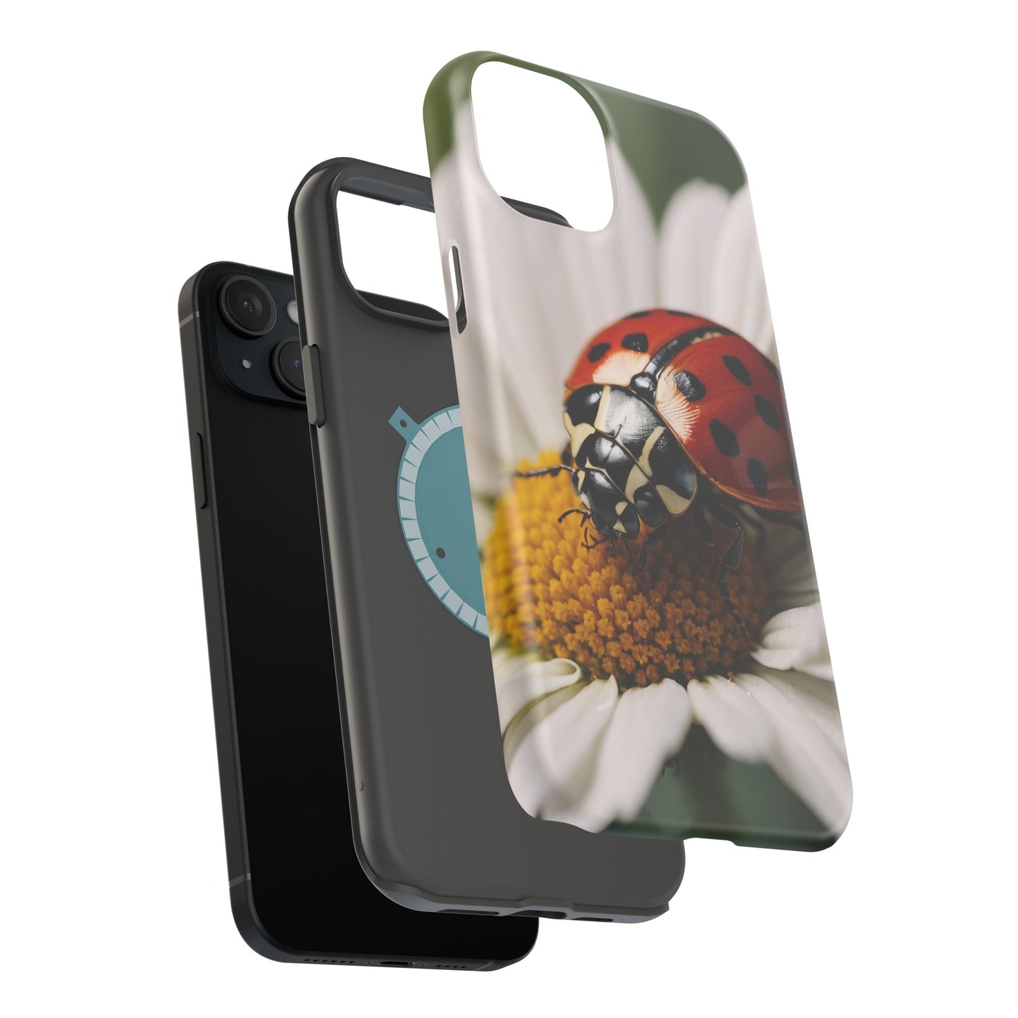 MagSafe iPhone Case: Ladybug on White Daisy