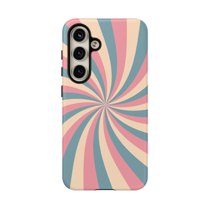 Vintage Pastel Swirl  Samsung Galaxy Case – Dual-Layer Protection with 70s-Inspired Design