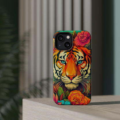 Fierce Rainbow Tiger Art - MagSafe iPhone Case