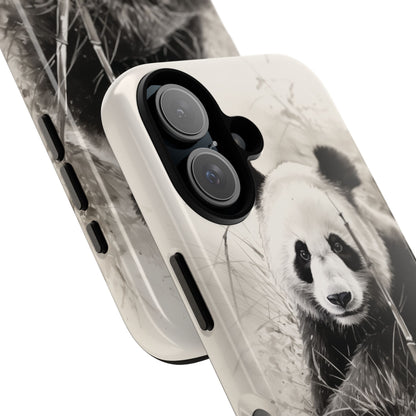 Premium Cute Phone Case: Charcoal Art Panda Bear