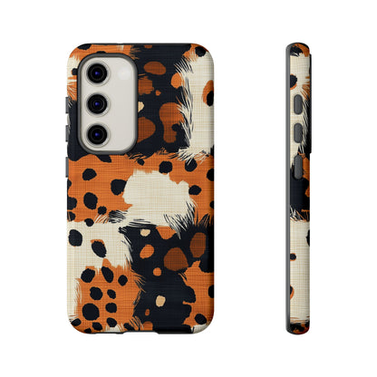 Cheetah Plaid Samsung Case – Brown & Black Pattern