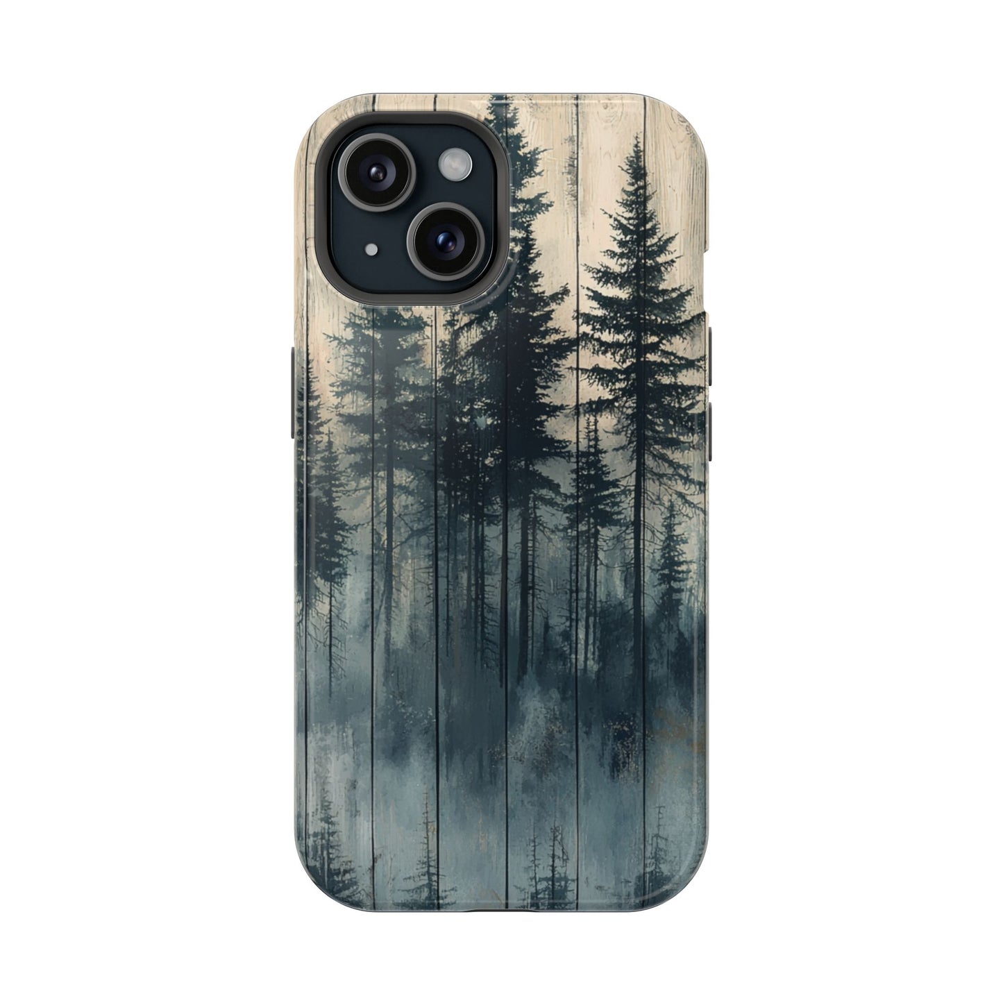 Misty Forest MagSafe iPhone Case - Rustic Nature-Inspired Protective Cover