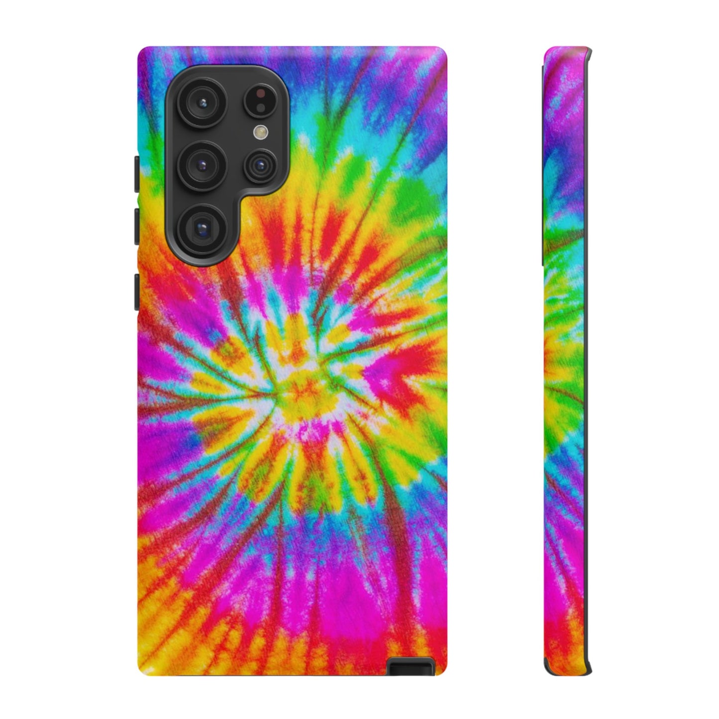 Vibrant Rainbow Spiral Tie-Dye Samsung Galaxy Case – Bold & Retro Style