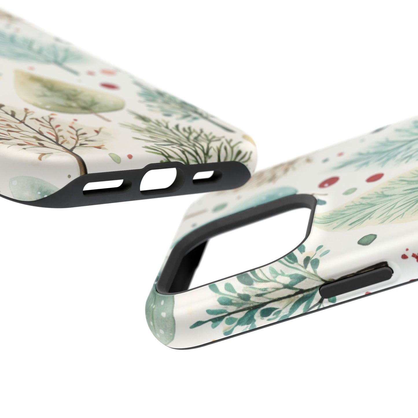 Watercolor Winter Trees MagSafe iPhone Case – Nature-Inspired, Holiday Theme Protective Cover