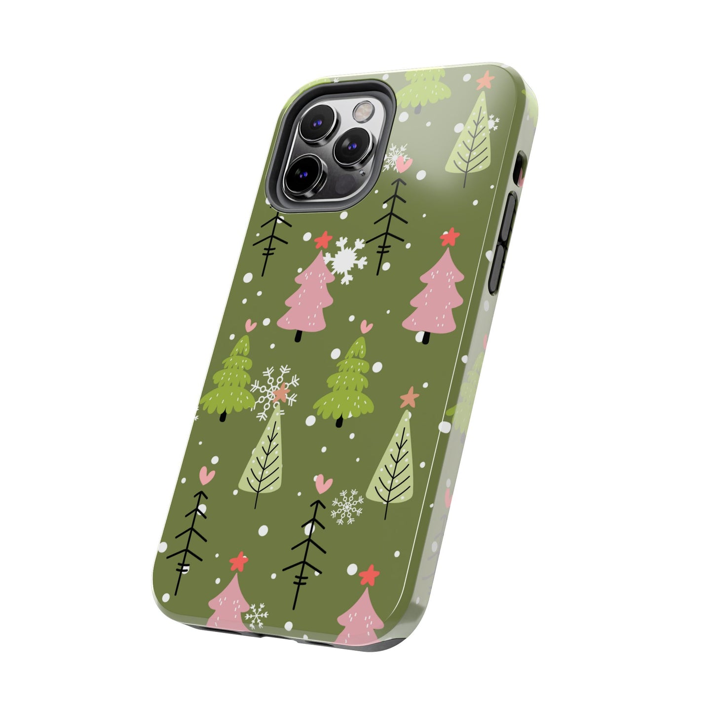 Whimsical Christmas Tree Pattern – iPhone Series Case