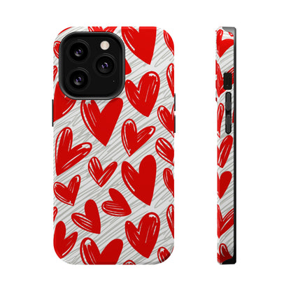 MagSafe Case: Whimsical Heart Doodle