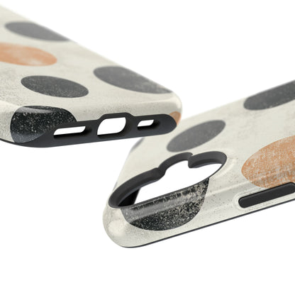 Vintage Polka Dot MagSafe iPhone Case - Retro Abstract Protective Cover