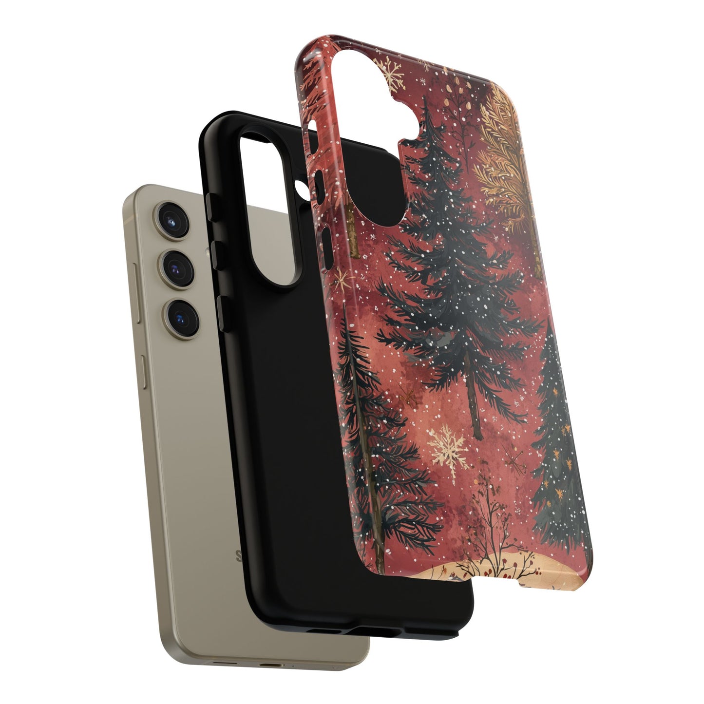 Rustic Red Winter Forest - Samsung Galaxy Series Case