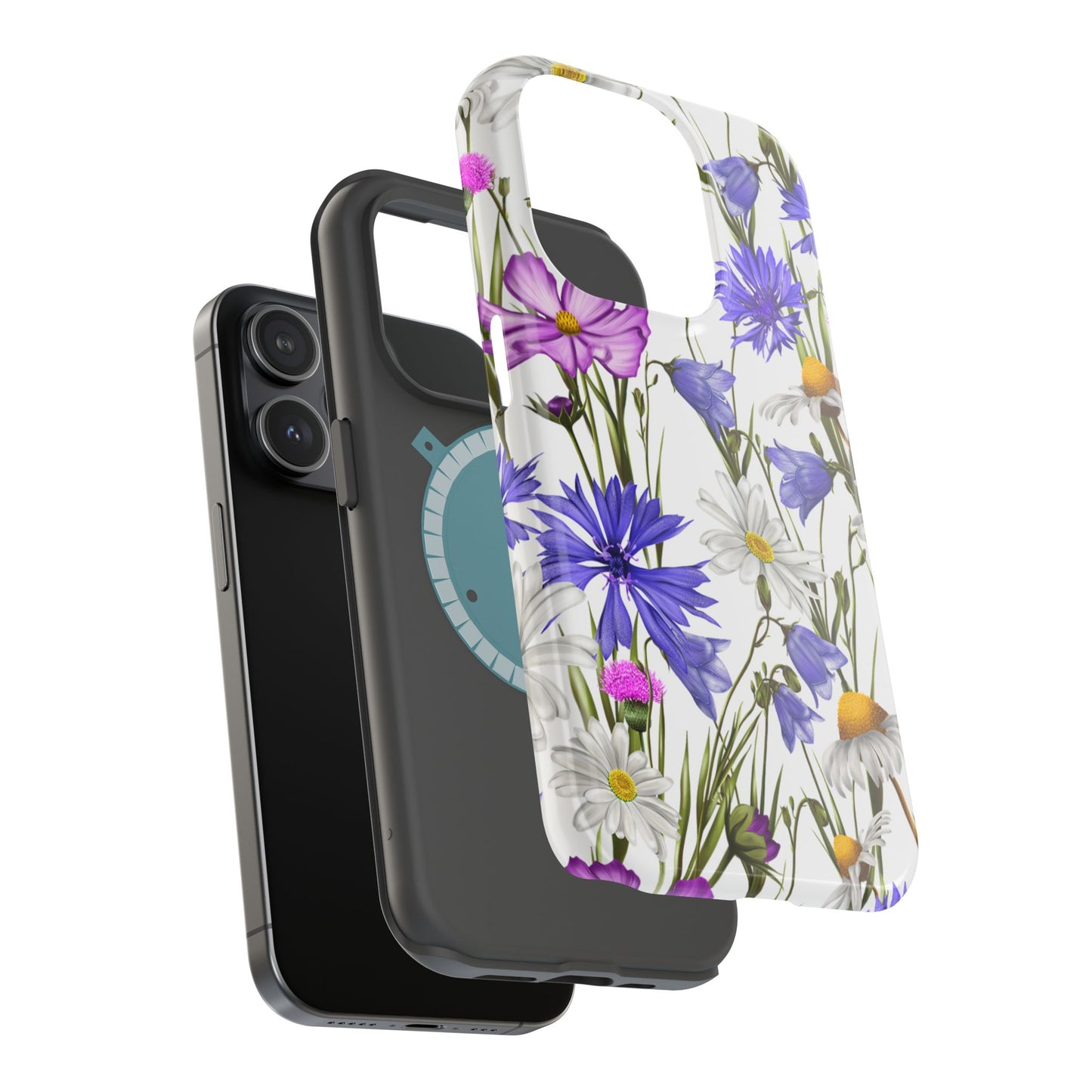 Wildflower Meadow MagSafe Case – Purple, Blue, and White Floral Design