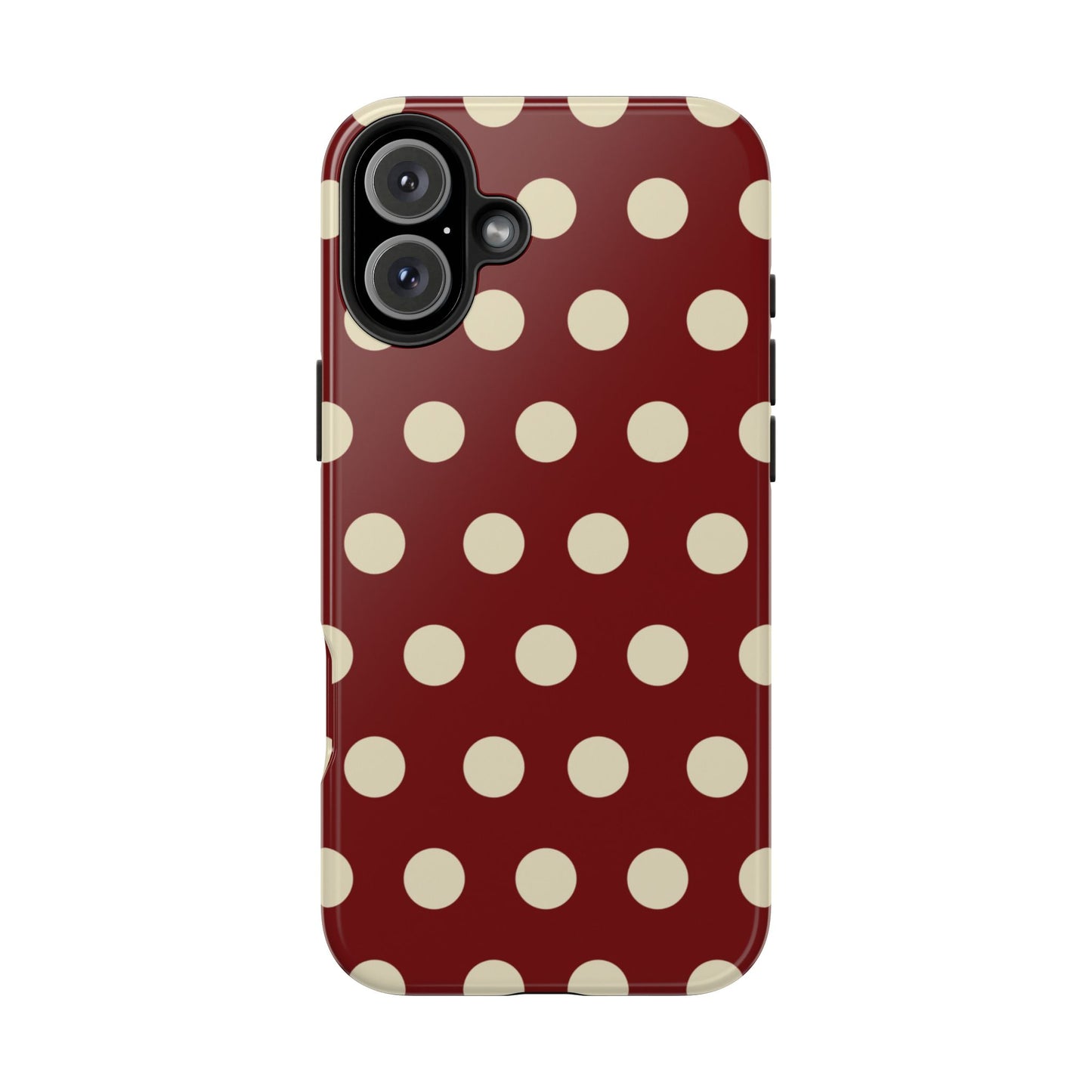 Classic Red & Cream Polka Dots - iPhone Case