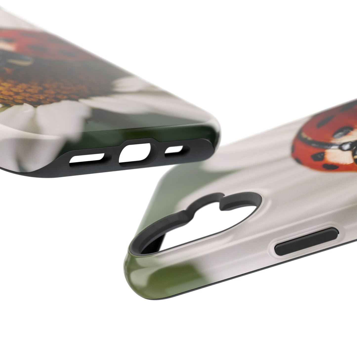 MagSafe iPhone Case: Ladybug on White Daisy