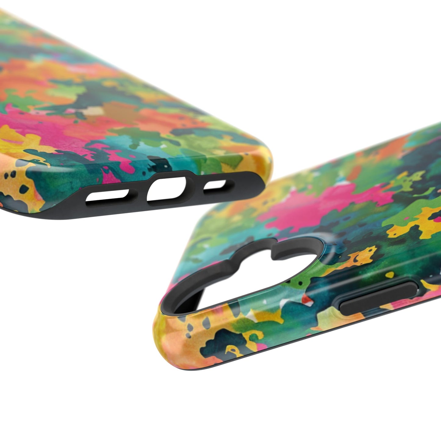 Vibrant Watercolor Splash MagSafe Case – Colorful Abstract Design with MagSafe Compatibility