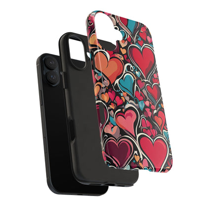 Vibrant Multicolor Heart Art – iPhone Case