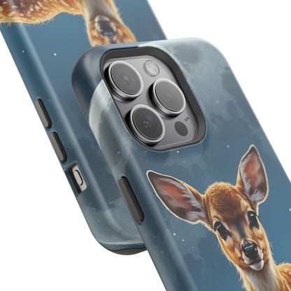 MagSafe-Compatible iPhone Case – Enchanted Fawn Under the Moonlit Sky